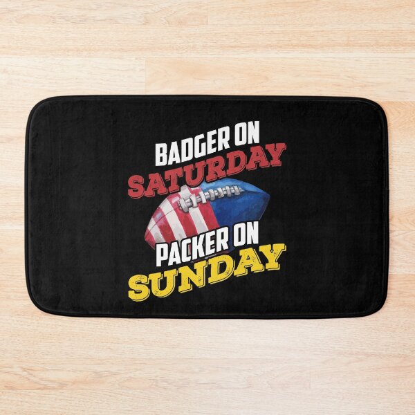 Item preview, Badger Saturday Packer Sunday Funny Football designed and sold by Dressed For  Duty.