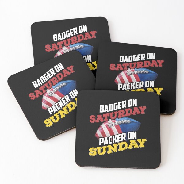 Item preview, Badger Saturday Packer Sunday Funny Football designed and sold by Dressed For  Duty.