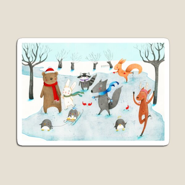 Ice Skating Magnet