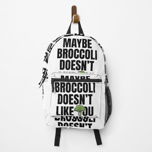 Item preview, Maybe Broccoli Doesn't Like You Either | Funny Vegan Food Meme designed and sold by GravitiTees.