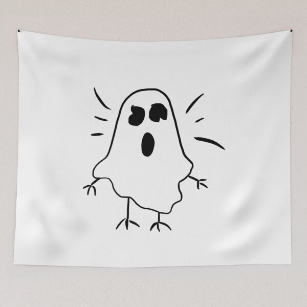 Item preview, Boo, the ghost with chicken's paws designed and sold by carppediem.