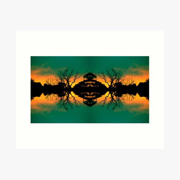 Item preview, Big Dam Reflections Silhouette by Adelaide Artist Avril Thomas at Magpie Springs designed and sold by MagpieSprings.
