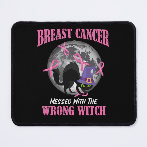 Item preview, Breast Cancer Messed With The Wrong Witch Black Cat Funny designed and sold by Dressed For Duty.