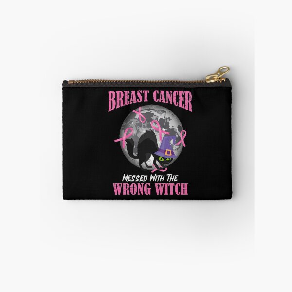 Item preview, Breast Cancer Messed With The Wrong Witch Black Cat Funny designed and sold by Dressed For  Duty.