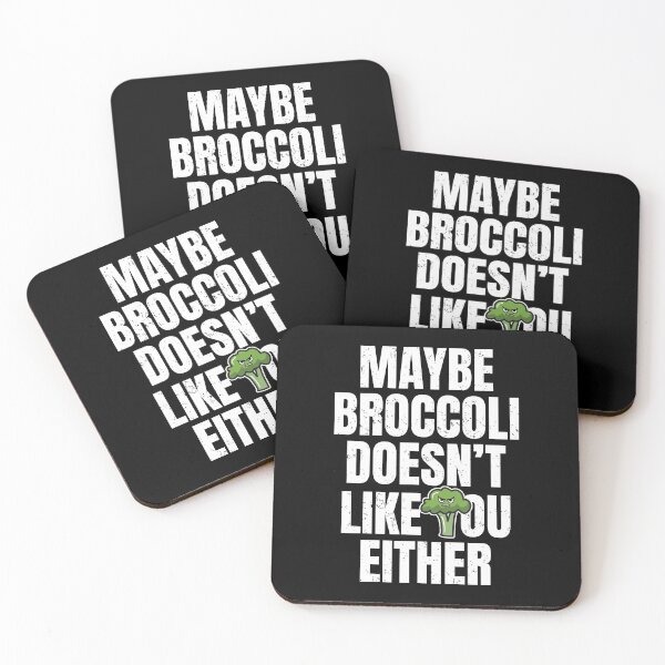 Item preview, Maybe Broccoli Doesn't Like You Either | Amusing Vegan Food Meme designed and sold by GravitiTees.