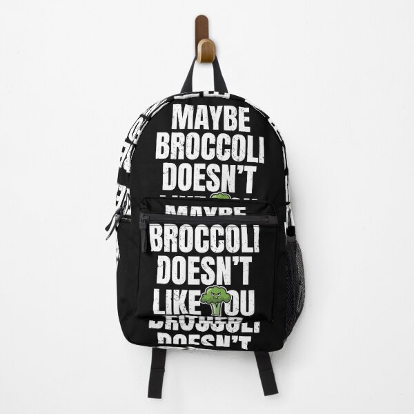 Item preview, Maybe Broccoli Doesn't Like You Either | Amusing Vegan Food Meme designed and sold by GravitiTees.