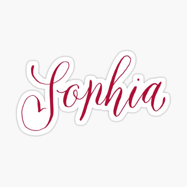 Sophia Modern Calligraphy Name Design Sticker For Sale By Cheesim Redbubble