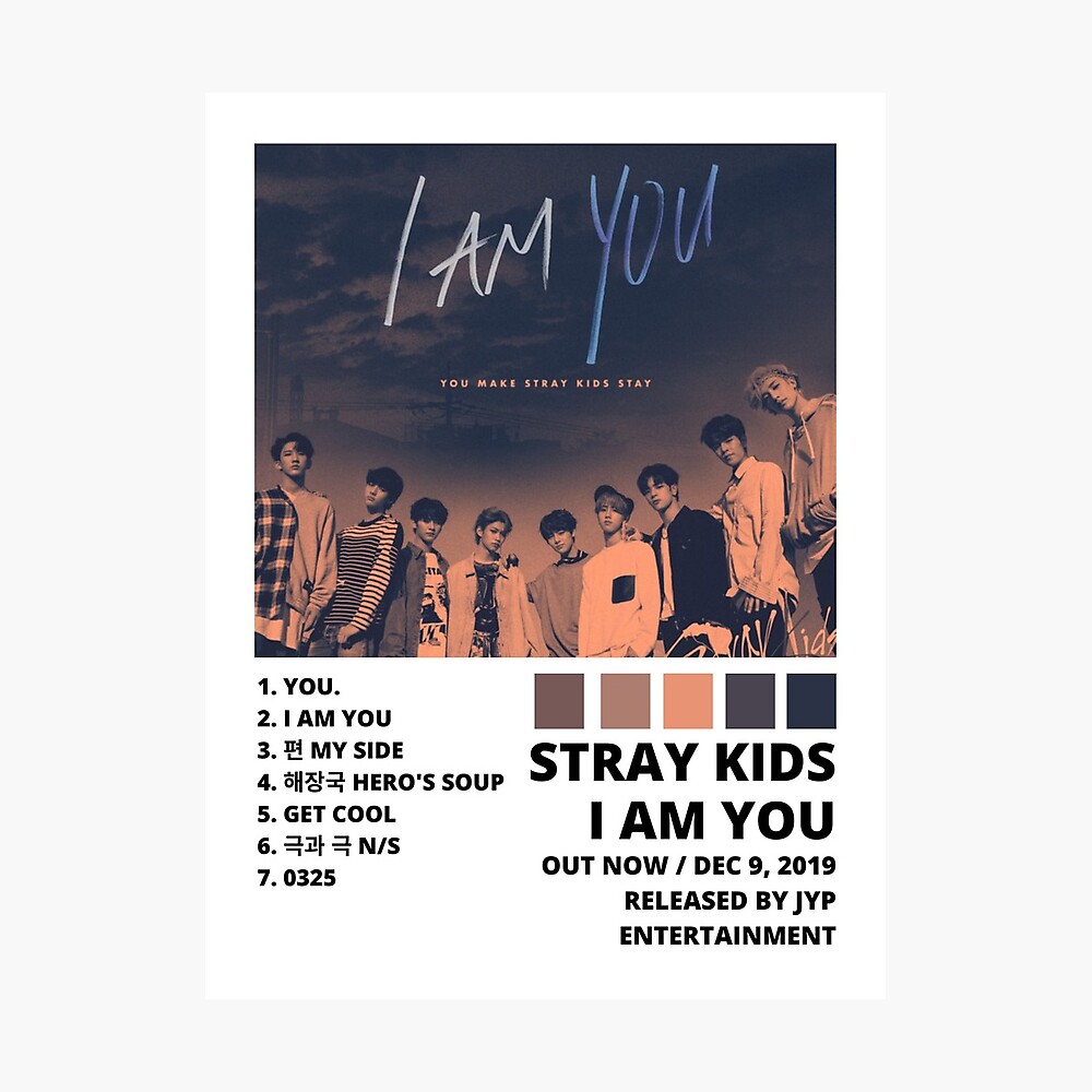 Stray Kids I AM YOU Album Cover Print / Tracklist Custom Print