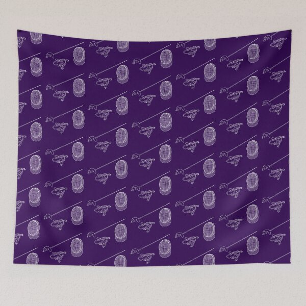 Item preview, Sabre Fencing Pattern Indigo designed and sold by Kat Iti.