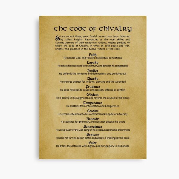 Item preview, The Code of Chivalry designed and sold by Lancer-Shop.