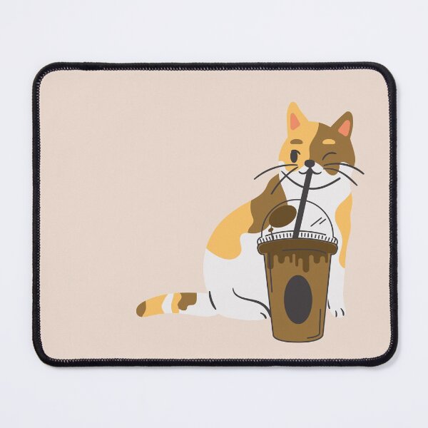 Item preview, Aesthetic cat drinking boba designed and sold by arndesign.