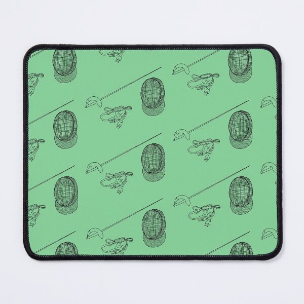 Item preview, Sabre Fencing Pattern Green designed and sold by Kat Iti.