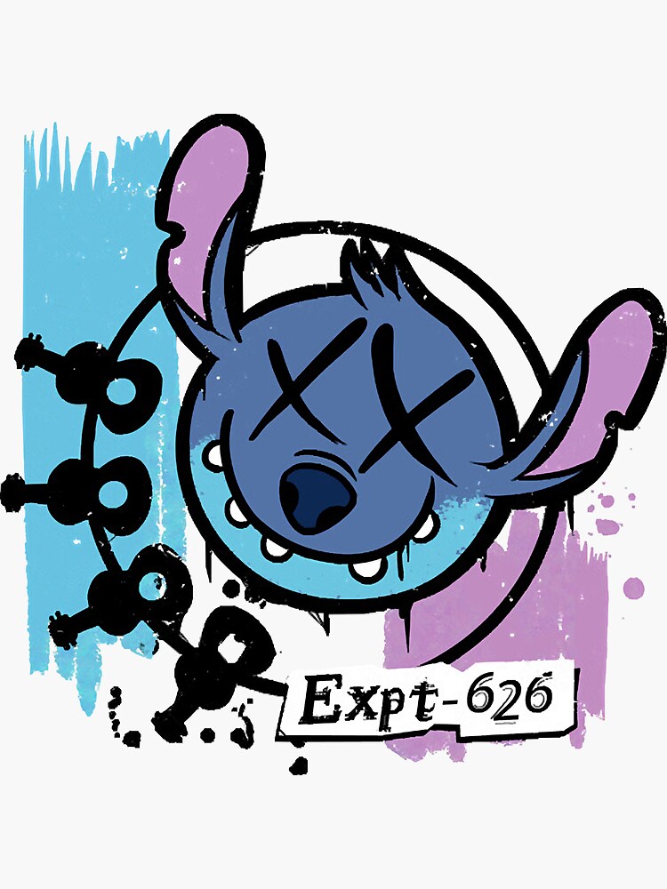 Japan Disney Big Sticker - Stitch 626 Alien