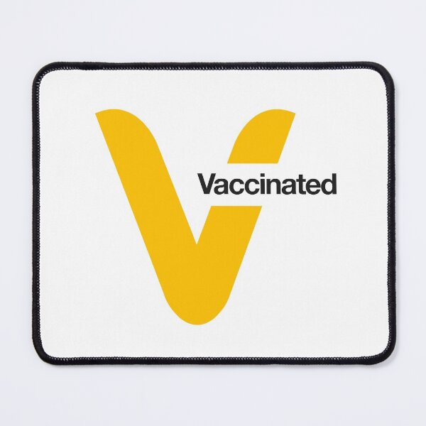 Item preview, Letter V - Vaccinated (Fast Food Restaurant Parody) - Black Text designed and sold by AMGraphicStudio.