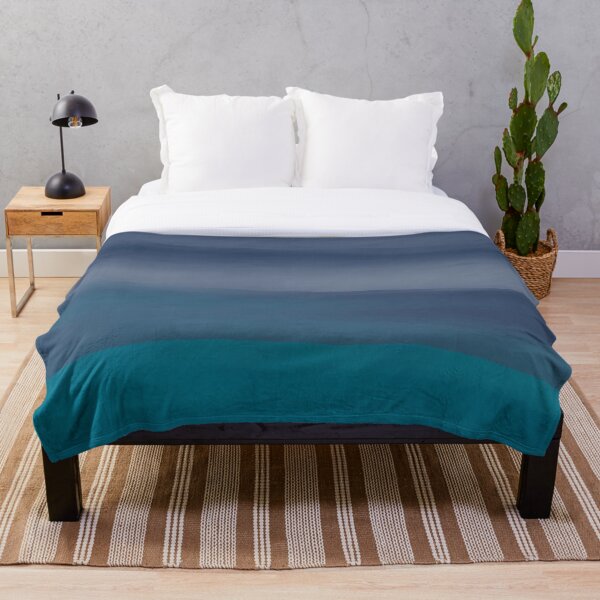 Blue watercolor transparent Throw Blanket