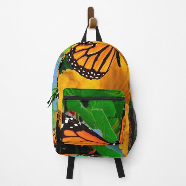 Item preview, ORANGE MONARCH BUTTERFLIES IN GARDEN ART designed and sold by sharlesart.
