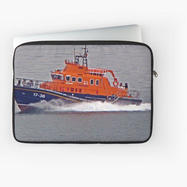 " The new Penlee Lifeboat coming back from a shout she was a long way out" Laptop Sleeve