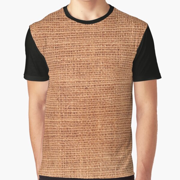Burlap Sack Textured Background Graphic T-Shirt