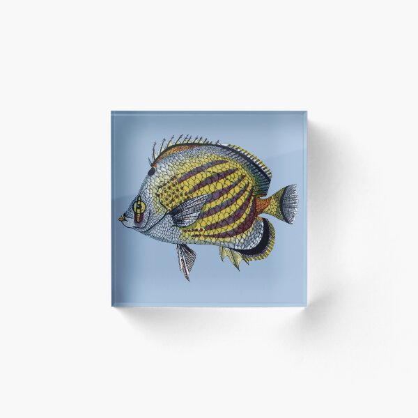 Item preview, Yellow Striped Tropical Fish designed and sold by RedThorThreads.