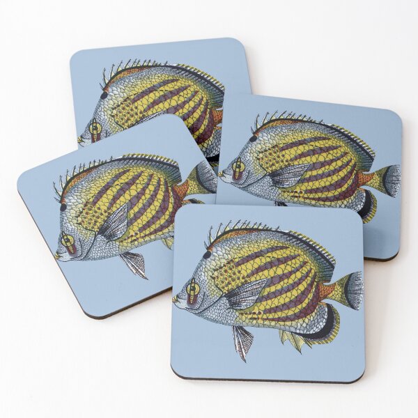 Item preview, Peces tropicales de rayas amarillas designed and sold by RedThorThreads.