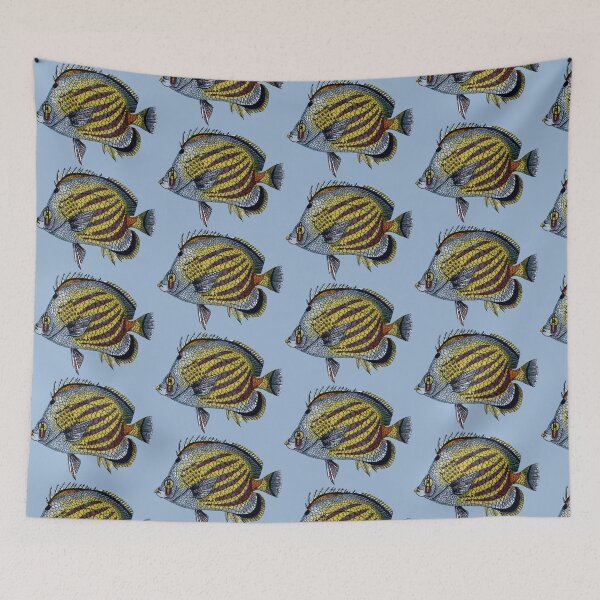 Item preview, Peces tropicales de rayas amarillas designed and sold by RedThorThreads.