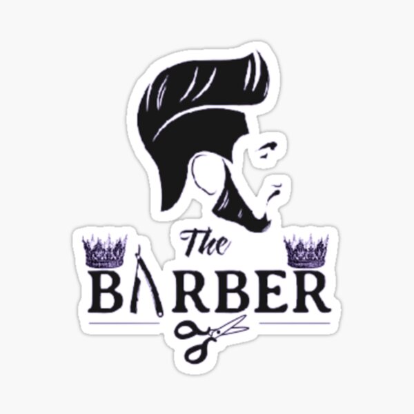 Professional Barber Shop Logo Sticker For Sale By Soma Fashion Redbubble 0857