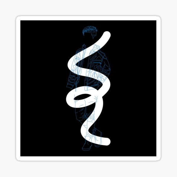 "Black & Blue" Sticker by shellybukoskey Redbubble