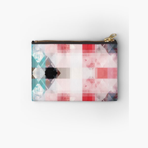 Item preview, graphic design geometric pixel square pattern abstract background in red blue designed and sold by Mrvell.