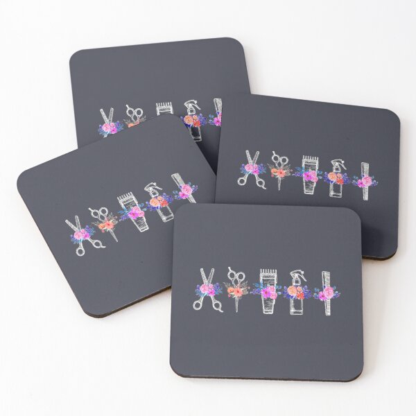 Aperçu de l'œuvre Coiffeur Coiffeur Barbier Outils Floral créée et vendue par TateTitle7.