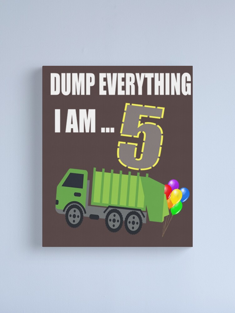 Garbage Truck Dump Truck 5th Birthday 