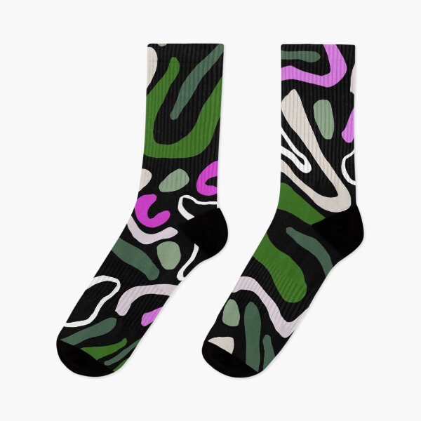 Item preview, Pink and green amorphous shapes abstract design designed and sold by romanideco.