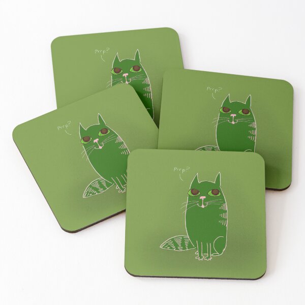 Item preview, Green cat designed and sold by Nora Sawyer.