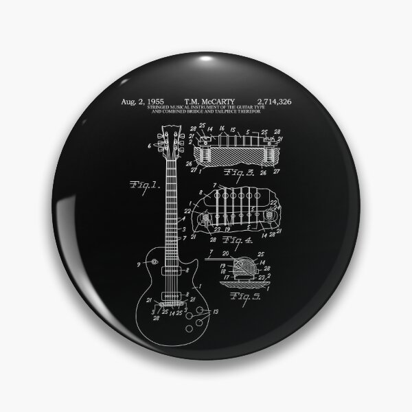 Item preview, Guitar Schematic Blueprint Vintage Rocker Band Guitar Player Gear designed and sold by DynamicDesign.