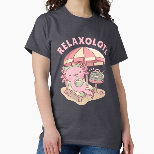 Item preview, Cute Axolotl Relax A Lot Funny Pun designed and sold by rustydoodle.