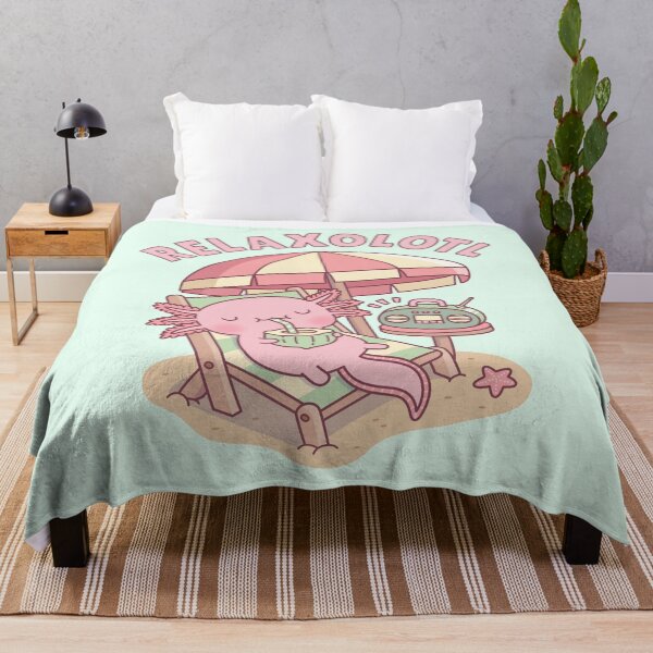 Item preview, Cute Axolotl Relax A Lot Funny Pun designed and sold by rustydoodle.