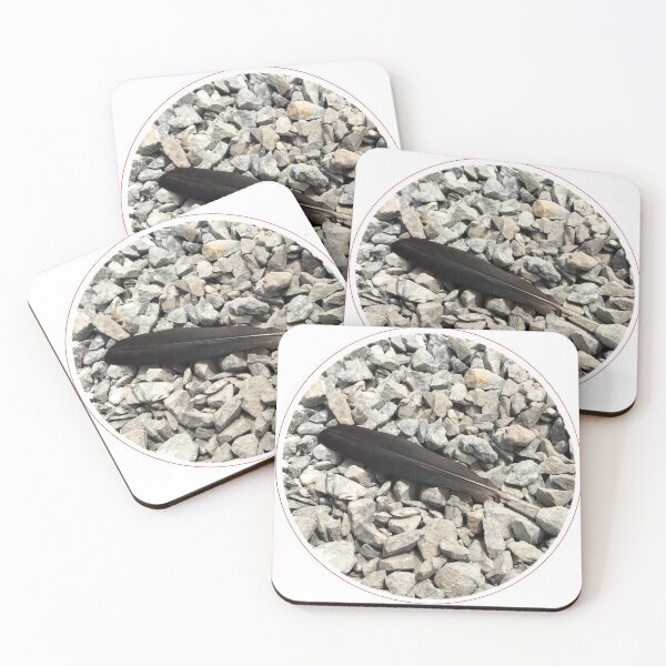 Item preview, Bird feather on stones  designed and sold by EnjoyArtWorld.
