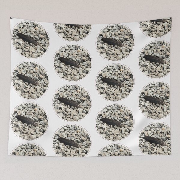 Item preview, Pluma de pájaro sobre piedras designed and sold by EnjoyArtWorld.