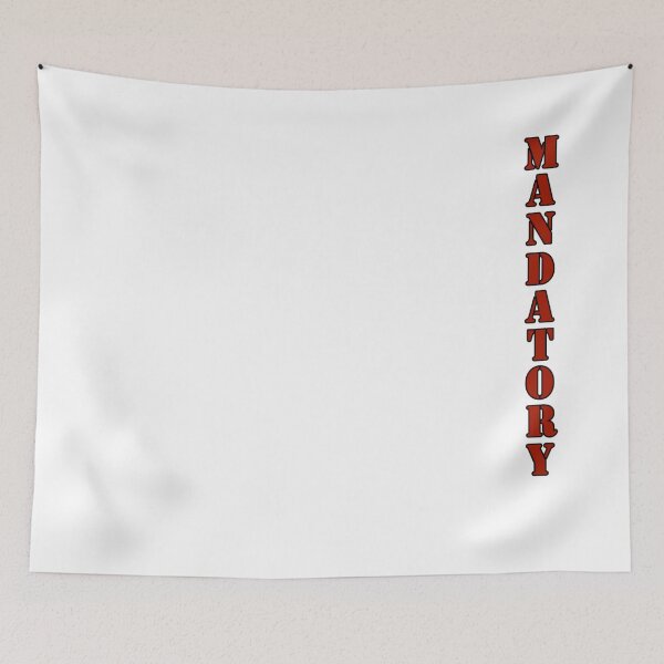 Item preview, Mandatory white red writing side run down  designed and sold by Mandatory.