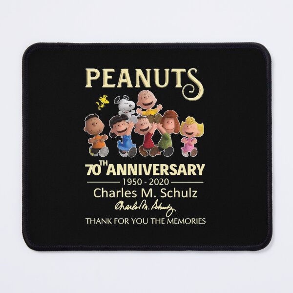 Item preview, Péánúts 70th Anniversary Charles M Schulz 19502020 Signature Thank For You The Memories Classic T-S designed and sold by BlairFlatley.