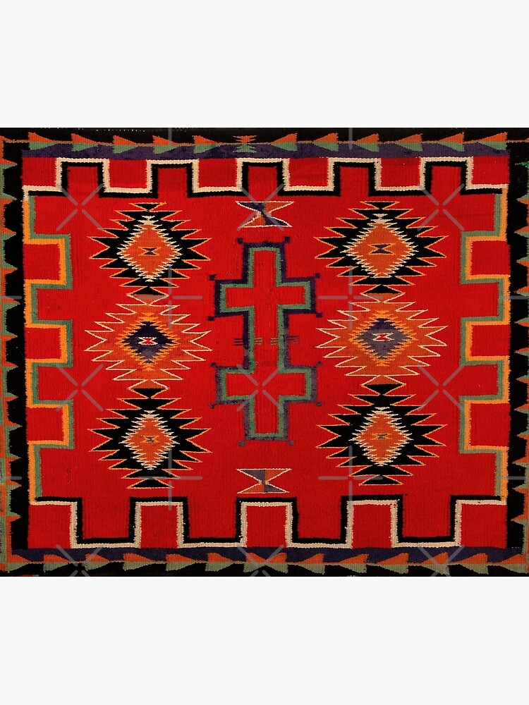 "NATIVE AMERICAN SADDLE BLANKET AUTHENTIC ORIGINAL COLORS. PRICELESS SMITHSONIAN MUSEUM