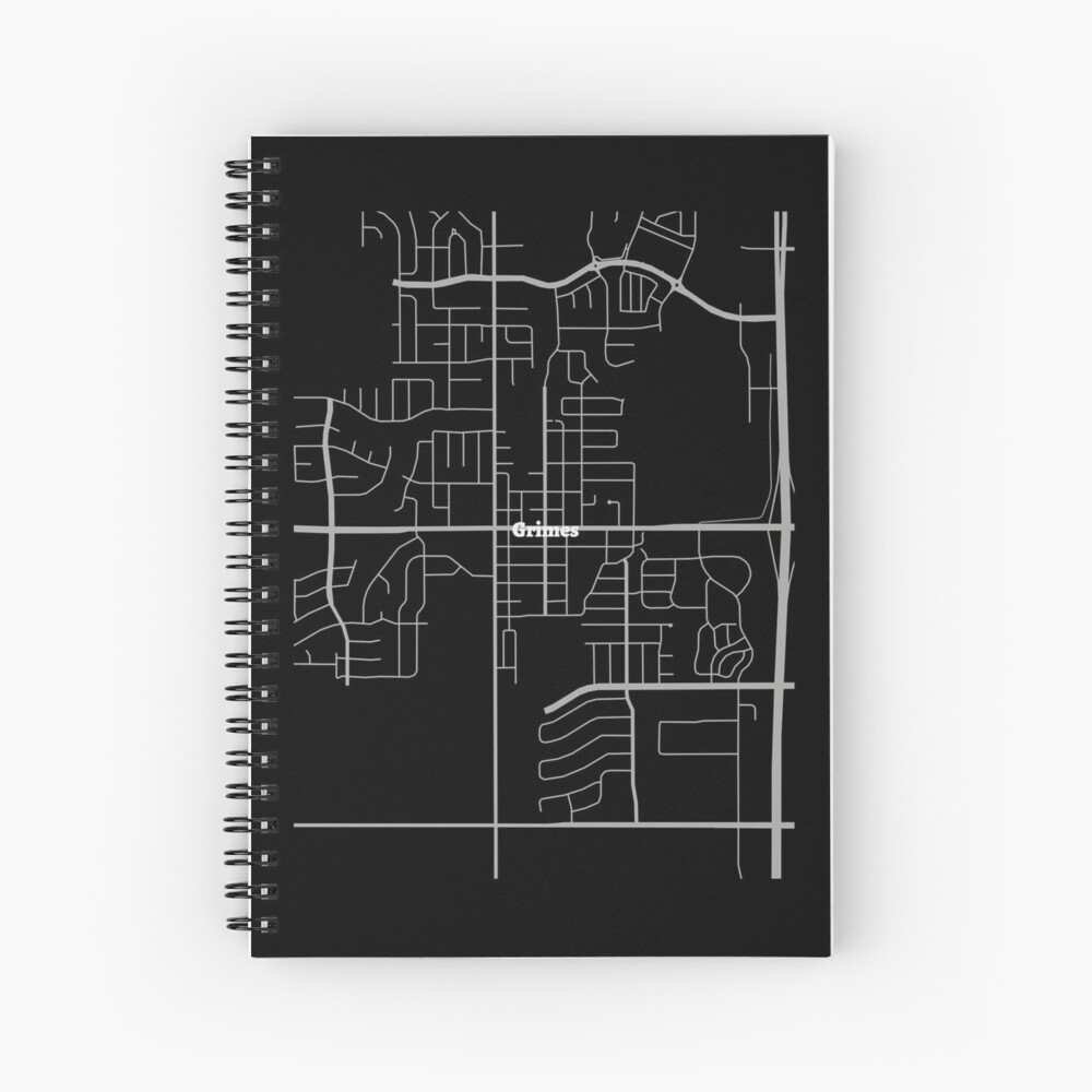 Cuaderno de espiral «Mapa de Grimes Iowa Mapa de Grimes Iowa Mapa