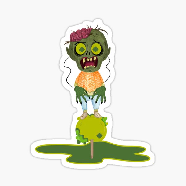 "Creepy Zombie Toffee Apple Septcho21" Sticker for Sale by cradox Redbubble