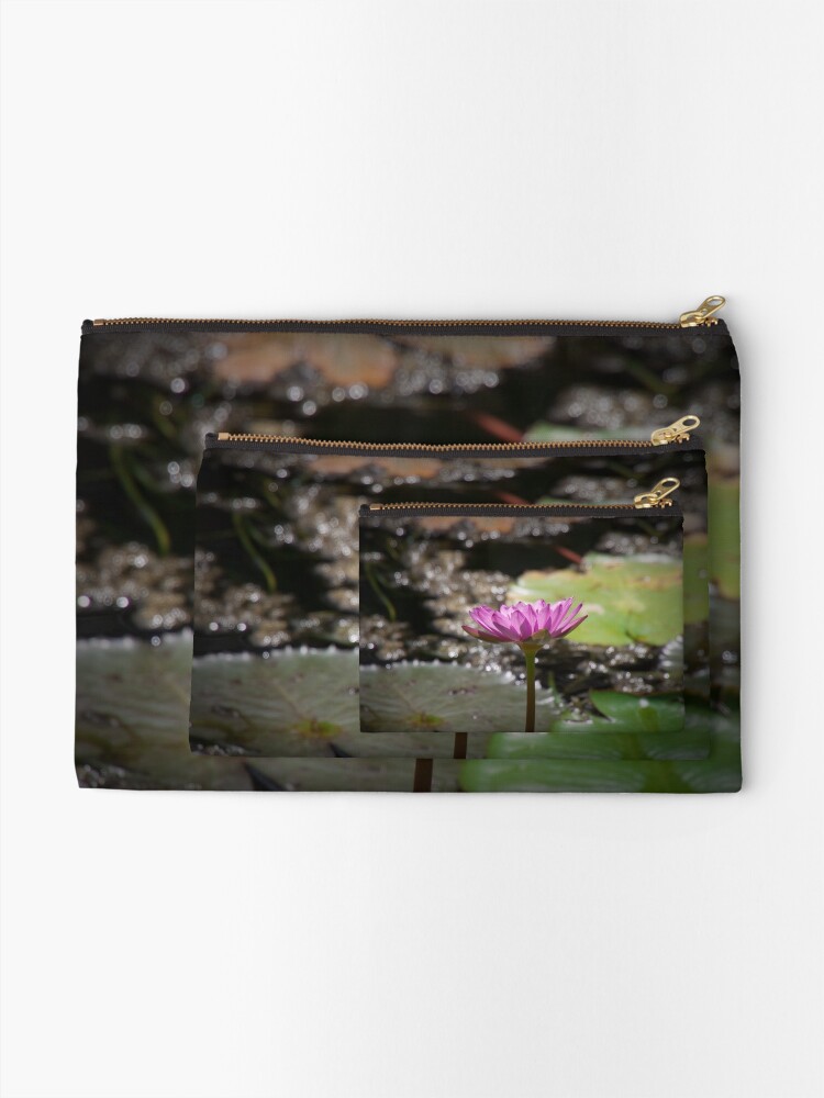 Alternate view of Water Lilly Zipper Pouch