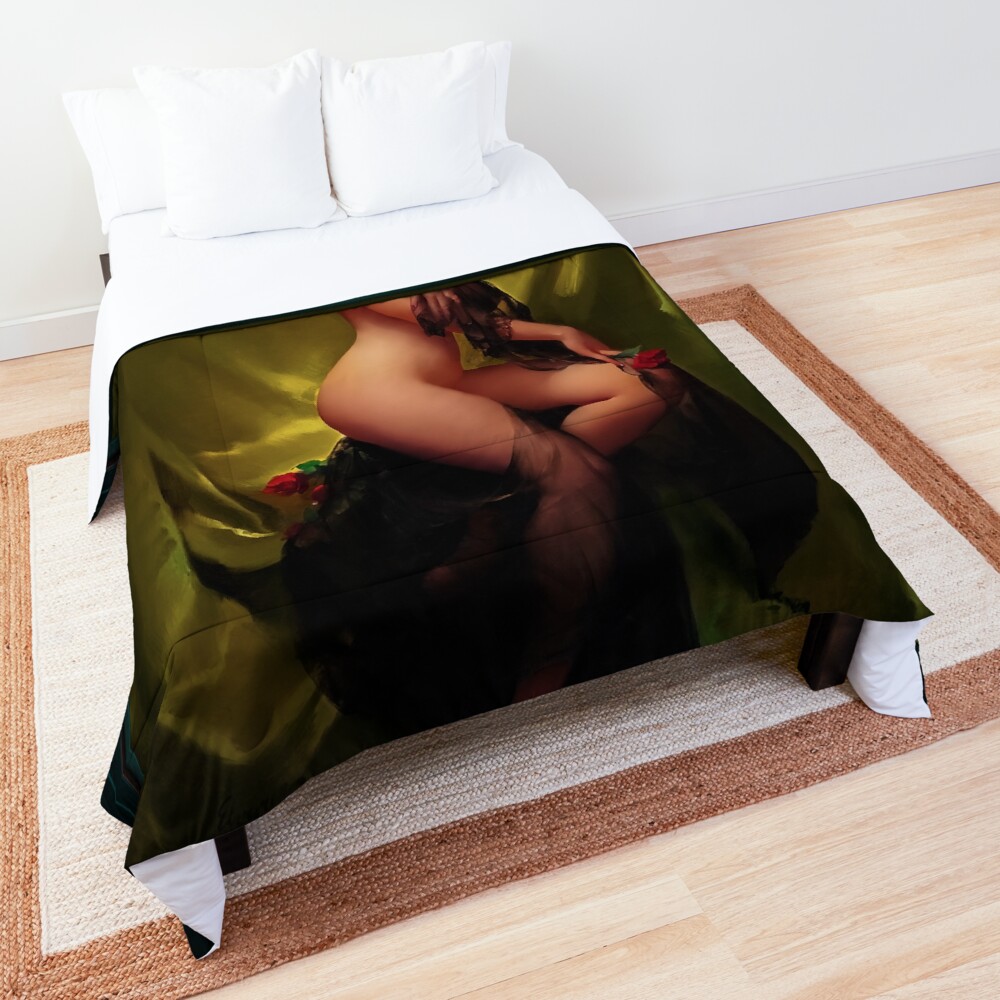 Golden Beauty by Gil Elvgren Pinup Art Illustration Xzendor7 Old Masters Reproductions Comforter