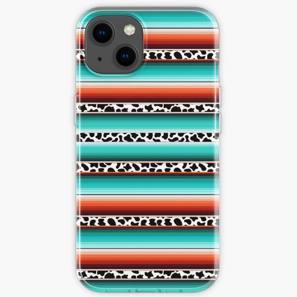 Serape Cow print phone case, cow print phone case iPhone Soft Case