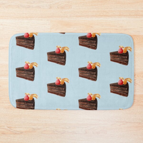 Item preview, Chocolate Cake Slice Topped With Strawberry designed and sold by Alicia Chee.