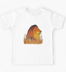 Lion in the grass Kids Tee