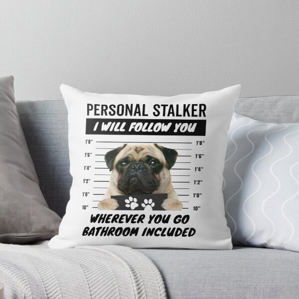 Item preview, Personal Stalker Dog – Chubby Pug Face designed and sold by More Cute Dogs.