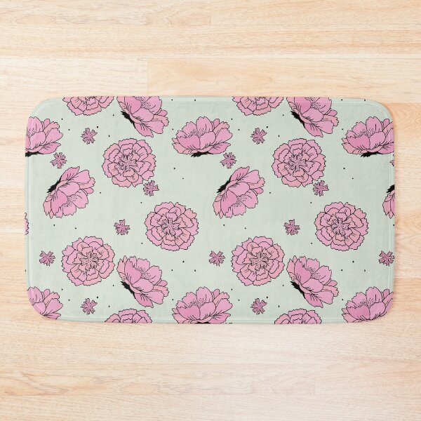 Item preview, Pink and Pale Pistachio Flowing Floral Pattern designed and sold by 22tenDesign.