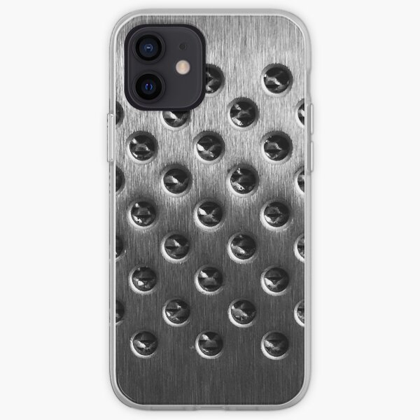 Monochromatic Industrial Stainless Steel Detail iPhone Soft Case